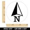 Compass Arrow Direction Due North Rubber Stamp for Stamping Crafting Planners